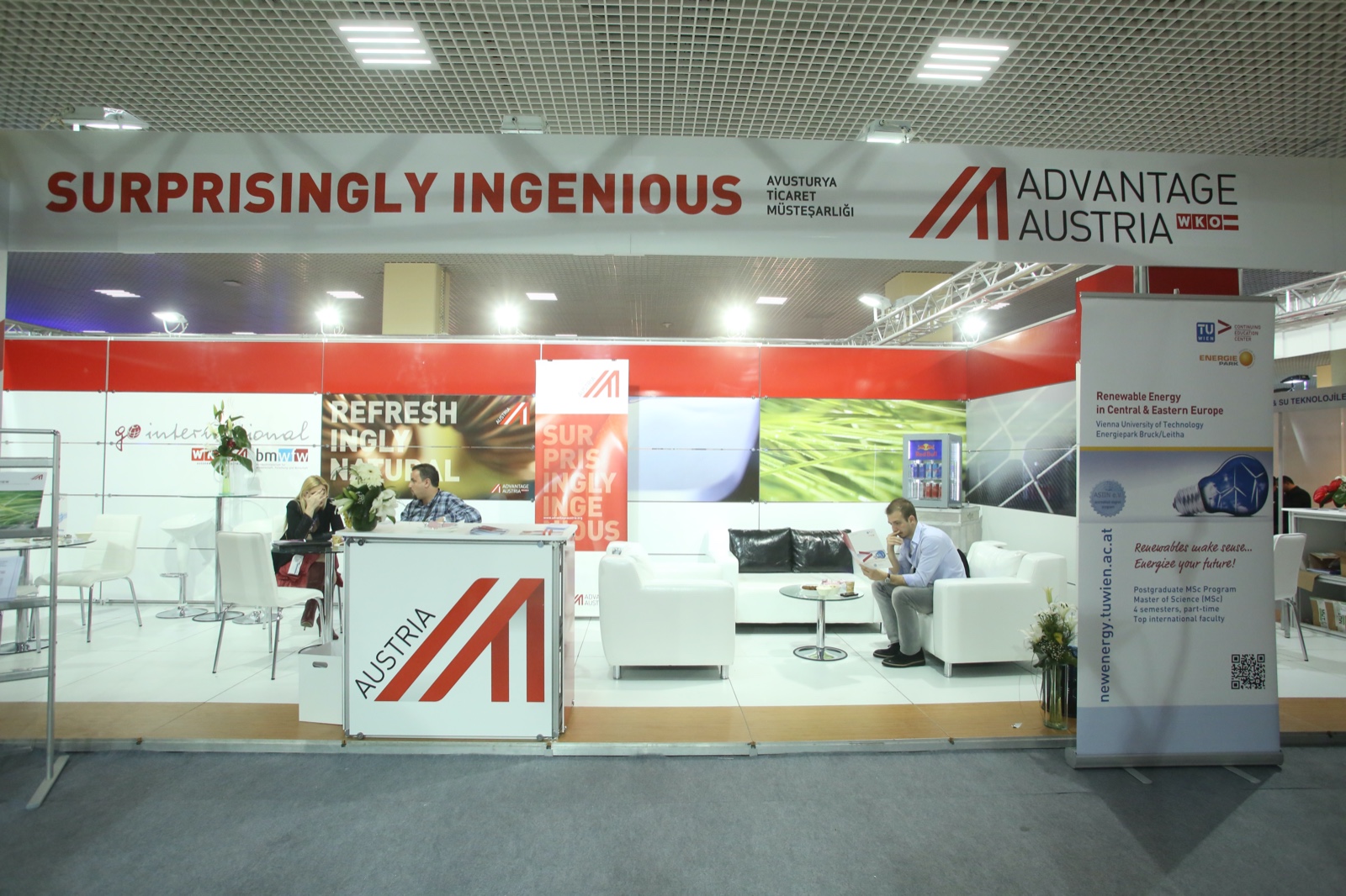 Pink retail display with arch design